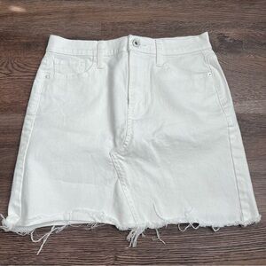 Arizona Jean Company White High Rise Denim Mini Skirt Size 3